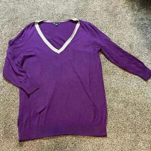 Gap long sleeve purple V-Neck Sweater
